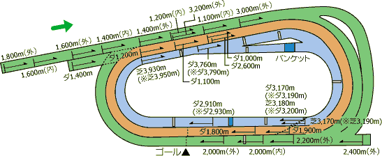 京都競馬場コース図